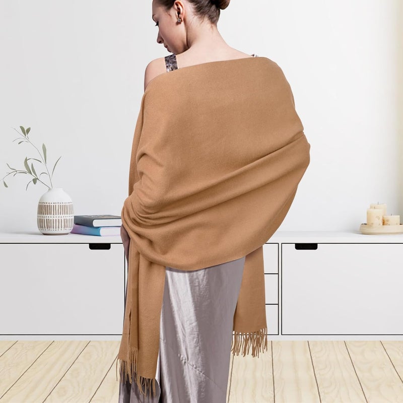 Darller Winter Scarf for Women Pashmina Shawls and Wraps for Evening Dresses Wedding Party Bridesmaid Warm Long Scarves Shawl - Image 3